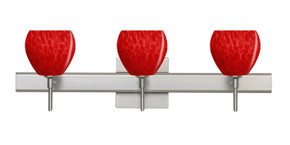 Bathroom Fixtures Three Lights by Besa ( 74 | 3SW-5605RC-LED-SN-SQ Besa Tay Tay Vanity with Square Canopy ) 