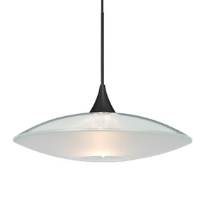 Mini Pendants Glass Down by Besa ( 74 | 1XT-6294CL-BK Besa Spazio Pendant ) 