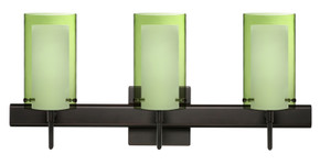 Bathroom Fixtures Three Lights by Besa ( 74 | 3SW-L44007-BR-SQ Pahu ) 