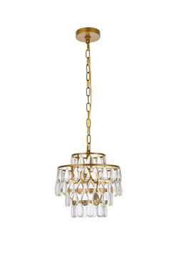 Mini Chandeliers Glass Shade by Elegant Lighting ( 173 | 1102D12BR Mila ) 