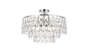 Semi-Flush Mts. Drum Shade by Elegant Lighting ( 173 | 1103F20C Mila ) 