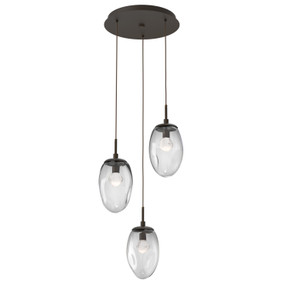 Mini Pendants 3 Light Cluster by Hammerton Studio ( 404 | CHB0067-03-FB-ZC-C01-L3 Meteo ) 