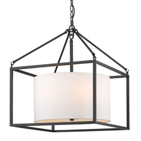 Foyer/Hall Lanterns Open Frame by Golden ( 62 | 2243-5 BLK-MWS Manhattan ) 
