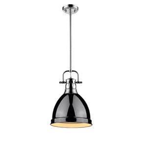 Mini Pendants Metal Shade by Golden ( 62 | 3604-S CH-BK Duncan ) 