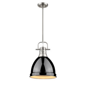 Mini Pendants Metal Shade by Golden ( 62 | 3604-S PW-BK Duncan ) 