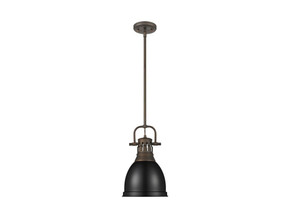 Mini Pendants Metal Shade by Golden ( 62 | 3604-S RBZ-BLK Duncan ) 