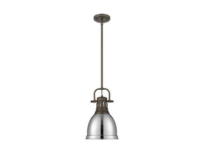 Mini Pendants Metal Shade by Golden ( 62 | 3604-S RBZ-CH Duncan ) 