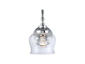 Sconces Single Glass by Golden ( 62 | 3610-1W CH-CLR Daphne ) 