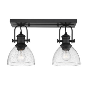 Semi-Flush Mts. Directional by Golden ( 62 | 3118-2SF BLK-SD Hines ) 