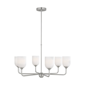 Mid. Chandeliers Glass Up by Generation Lighting ( 1 | GLC1096BS Emile ) 