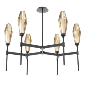 Mid. Chandeliers Glass Up by Hammerton Studio ( 404 | CHB0049-37-MB-RB-001-L3 Aalto ) 