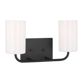 Bathroom Fixtures Two Lights by Generation Lighting ( 1 | GLV1002MBK Rhett ) 