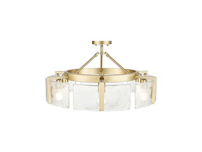 Semi-Flush Mts. Drum Shade by Golden ( 62 | 3164-6SF BCB-HWG Aenon ) 