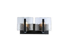 Bathroom Fixtures Two Lights by Golden ( 62 | 3164-BA2 BLK-HWG Aenon ) 