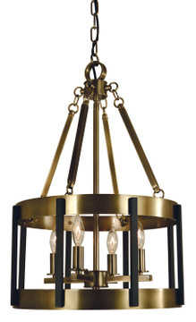 Mini Chandeliers Candle by Framburg ( 8 | 4664 AB/MBLACK Pantheon ) 