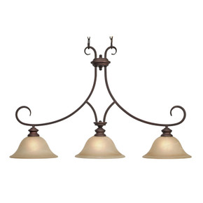 Linear/Island 3 Light Bar by Golden ( 62 | 6005-10 RBZ Lancaster ) 
