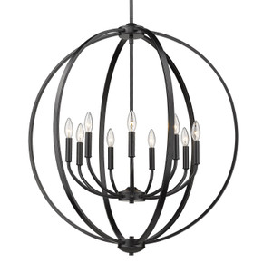 Mid. Chandeliers Candle by Golden ( 62 | 3167-9 BLK Colson ) 