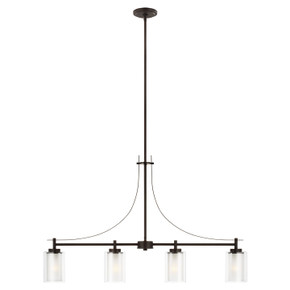 Linear/Island 4 Light + by Generation Lighting ( 1 | 6637304EN3-710 Elmwood Park ) 