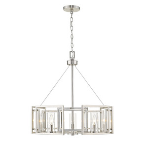 Mid. Chandeliers Drum Shade by Golden ( 62 | 6068-5 PW Marco ) 