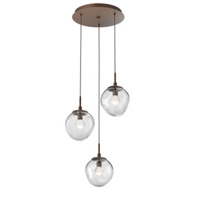 Mini Pendants 3 Light Cluster by Hammerton Studio ( 404 | CHB0066-03-BB-ZC-C01-L3 Aster ) 