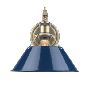 Sconces Directional/Cylinder by Golden ( 62 | 3306-1W AB-NVY Orwell ) 