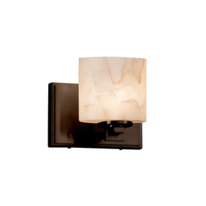 Sconces Single Glass by Justice Designs ( 102 | ALR-8447-30-DBRZ-LED1-700 Alabaster Rocks ) 