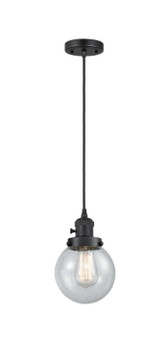 Mini Pendants Glass Down by Innovations ( 405 | 201CSW-BK-G204-6-LED Franklin Restoration ) 