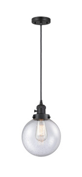 Mini Pendants Glass Down by Innovations ( 405 | 201CSW-BK-G204-8-LED Franklin Restoration ) 