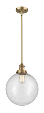 Mini Pendants Glass Down by Innovations ( 405 | 201S-BB-G204-12-LED Franklin Restoration ) 