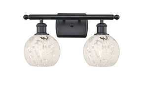 Bathroom Fixtures Two Lights by Innovations ( 405 | 516-2W-BK-G1216-6WM Ballston ) 