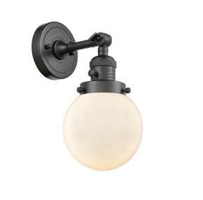 Sconces Single Glass by Innovations ( 405 | 203SW-OB-G201-6-LED Franklin Restoration ) 