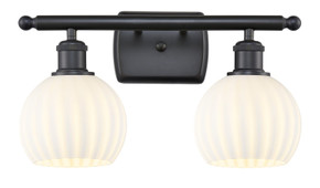Bathroom Fixtures Two Lights by Innovations ( 405 | 516-2W-BK-G1217-6WV Ballston ) 