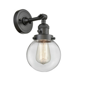 Sconces Single Glass by Innovations ( 405 | 203SW-OB-G202-6-LED Franklin Restoration ) 
