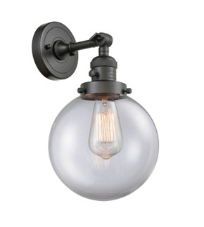 Sconces Single Glass by Innovations ( 405 | 203SW-OB-G202-8-LED Franklin Restoration ) 