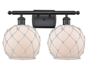 Bathroom Fixtures Two Lights by Innovations ( 405 | 516-2W-BK-G121-8RW Ballston ) 