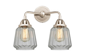 Bathroom Fixtures Two Lights by Innovations ( 405 | 288-2W-PN-G142-LED Nouveau 2 ) 