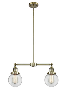Linear/Island 2 Light Bar by Innovations ( 405 | 209-AB-G202-6-LED Franklin Restoration ) 