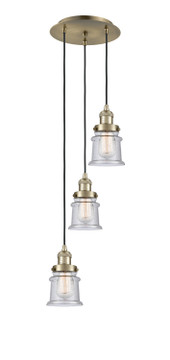 Mini Pendants 3 Light Cluster by Innovations ( 405 | 113F-3P-AB-G184S Franklin Restoration ) 