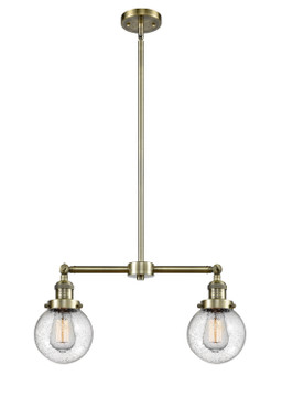 Linear/Island 2 Light Bar by Innovations ( 405 | 209-AB-G204-6-LED Franklin Restoration ) 