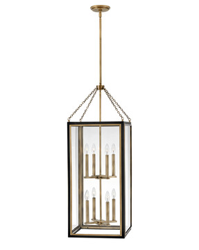 Foyer/Hall Lanterns Glass w/Frame by Hinkley ( 13 | 32988BK Shaw ) 