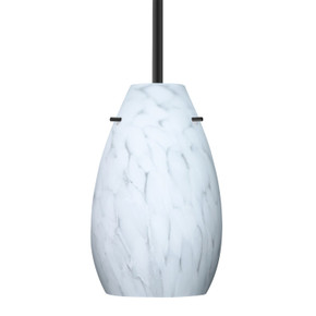 Mini Pendants Glass Down by Besa ( 74 | 1TT-412619-BK Besa Pera 9 Stem Pendant ) 