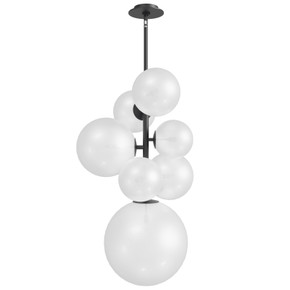 Large Chandeliers Glass Shade by Avenue Lighting ( 192 | HF4277-BK-WHT Delilah ) 