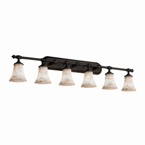 Bathroom Fixtures Five+Lights by Justice Designs ( 102 | ALR-8526-20-DBRZ Alabaster Rocks ) 