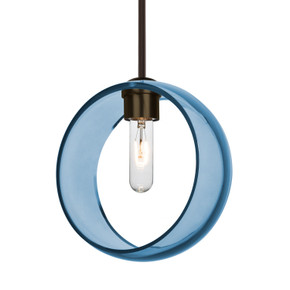 Mini Pendants Glass Down by Besa ( 74 | 1TT-MANABL-BR-NI Besa Mana Stem Pendant ) 