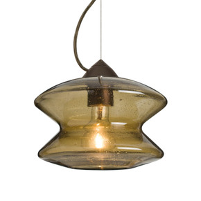 Mini Pendants Glass Down by Besa ( 74 | 1KX-ZENLT-BR Besa Zen Cable Pendant ) 
