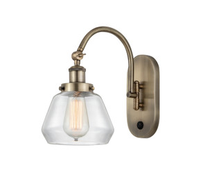 Sconces Single Glass by Innovations ( 405 | 918-1W-AB-G172-LED Franklin Restoration ) 
