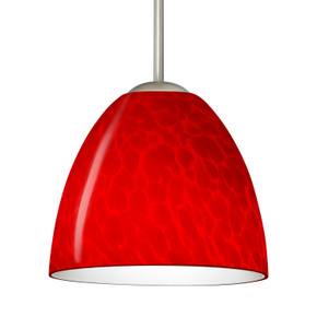 Mini Pendants Glass Down by Besa ( 74 | 1BT-7572RC-MED-SN Besa Sasha Pendant ) 