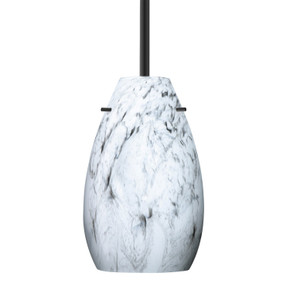 Mini Pendants Glass Down by Besa ( 74 | 1TT-4126MG-BK Besa Pera 9 Stem Pendant ) 