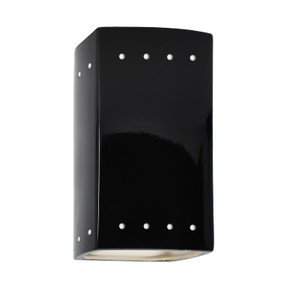 Exterior Wall Mt./Flush by Justice Designs ( 102 | CER-0925W-BLK-LED1-1000 Ambiance ) 