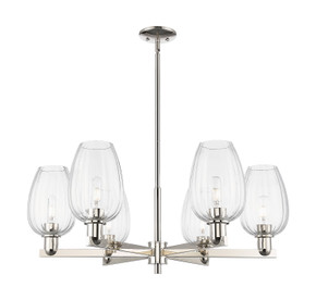 Mid. Chandeliers Glass Up by Innovations ( 405 | 716-6CR-PN-G457-6CL Arcadia ) 